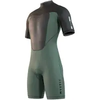 Mystic Brand Flatlock 3/2mm Kortermet Shorty Med Glidelås Bak