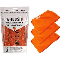 WHOOSH! ! Tech Cleaning Cloths, Utstyrsrensende våtservietter, Mobiltelefon/smarttelefon, Oransje, Universell, 1 stykker, 3 stykker