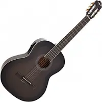 Gear4Music Deluxe Elektro Klassisk Gitar fra Trans Black Burst