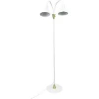Dyberg Larsen gulvlampe Lilje, hvit, høyde 135 cm, 2 lyskilder