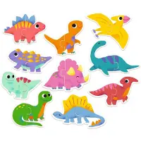 Djeco Puslespill - 10 stk. - Duo Dinos - - OneSize - Puslespill