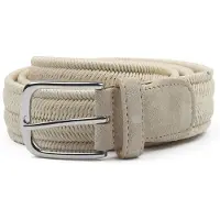 Profuomo Vokset Flettet Belte Beige Off-white Størrelse