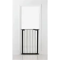 SPD Pet Extending Gate hundegrind, ekstra høy, svart, 62,5-106,8 cm