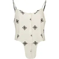 ONLY Caro Strap Linen Blend Ermeløs T-skjorte