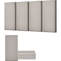 Vevor 4 stk. akustiske paneler, 2 tommer tykke 23,6 x 11,8 tommer lydabsorberende paneler i glassfiber, selvklebende lydisolerte veggplater, for studioer, kontor, hjemmekino, møterom, kamel