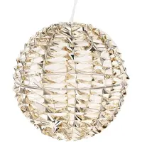 Wellhome Gull Lysende Skinnende Kuledekorasjon Med 300 Mikro-led-lys 30 Cm