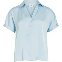 Vila Enna Ravenna Top Kort Ermet Bluse