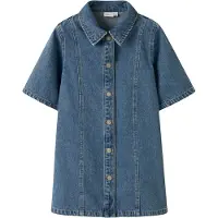 Name it Kjole - NkfGianna - Medium+ Blue Denim - - 9 år (134) - Kjole