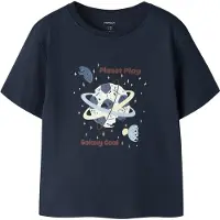 Name it T-skjorte - NmmVictor - Navy Blazer/Fotball Space - - 3 år (98) - T-skjorte