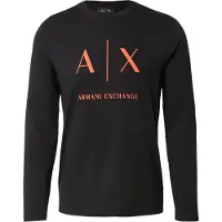 Armani Exchange for man. XM002684AF10356MC536 Black slim fit t-shirt (M), Casual, Cotton, Long sleeve