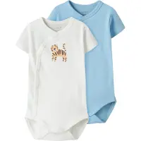 Name it Body k/e - NbmVaction - 2-pack - Luftig Blue/Cloud danse - - 74 - Kortermet body