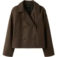 Name it Frakk - NkfMadelin - Kort - Chocolate Brown - - 8 år (128) - Overgangsjakke
