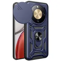 Mtp Products Honor X70/X9d/Magic8 Lite Hybrid-deksel med Roterende Ring med Kameraskjold - Blå