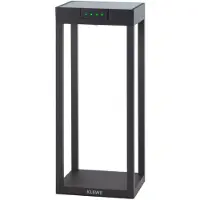 KLEWE LED-solcellelampe RADIA MINI, antrasitt, 35 cm, aluminium, IP65