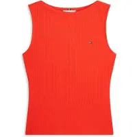 Tommy Hilfiger 5x2 Rib Boat Slim Fit Ermeløs T-skjorte