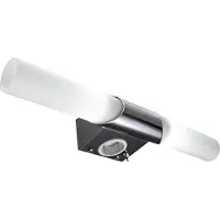 B.K. Licht Vegglampe BKL1021, krom, bredde 44 metall, E14, stikkontakt