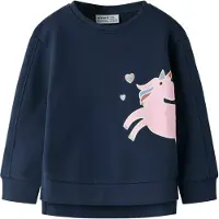Name it Collegegenser - NmfBirky - Navy Blazer - - 6 år (116) - Collegegenser