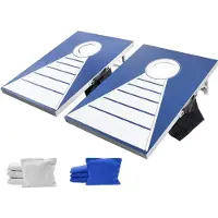 Vevor Cornhole-sett, 3x2 fot Corn Hole-spillbrett, værbestandig bærbart kastebrett i aluminium, sammenleggbart Cornhole-spillbrett for innendørs og utendørs bruk for voksne, inkludert 8 bønneposer, fo