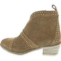 Alpe for woman. 543111 Brown Nelly Leather Ankle Boots (37), 3 to 5 cm, Zip, Casual