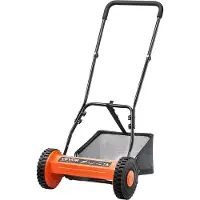 Vevor gressklipper med hjul 35 cm, 5 kniver, manuell gressklipper uten motor, 15–45 mm justerbar klippehøyde, gressklippere med oppsamler for grønne plener, innkjørsler og gårdsplasser