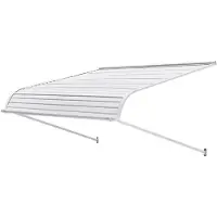 Vevor aluminiumsmarkise 48 x 42 tommer, slitesterk vindusmarkise dørbaldakin, lette og stabile utvendige aluminiumsmarkiser regn snø sollysbeskyttelse for dørinngangsvinduer terrasse veranda