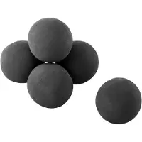 Vevor Keramiske Bålkuler, 125 mm 6 stk. Runde Bålsteiner, Gjenbrukbare Lavasteiner Innendørs og Utendørs Bruk, Dekorative Bålsteiner For Propan/Gass Peis, Komfyr, Gårdsplass, Camping, Svart