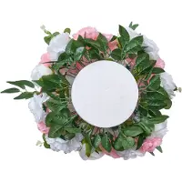 Vevor Blomsterballarrangementbukett 10 stk., 450 mm diameter kunstige blomsterballer bryllupsborddekorasjoner, rosearrangementer for bryllupsborddekorasjoner hjemmedekorasjoner, rosa og hvite roser