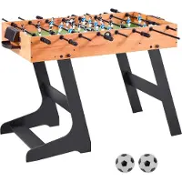 Vevor Sammenleggbart fotballbord, 106 cm standard størrelse, innendørs fotballbord i full størrelse for hjem, familie og spillrom, slitesterkt fotballsett, inkluderer 2 baller