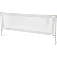 Vevor Sengehylle til småbarn, Sengehylle til barneseng med forsterket jernrør og oxfordduk, Høydejusterbart sengehylle, Bærbar beskyttelsesbarriere for sprinkelseng, køyeseng, 2000 x 890 mm, 1 stk.