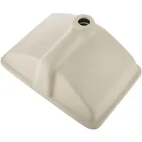 Vevor Undermontert baderomsvask, 530 x 375 mm rektangulær hvit keramisk vask med overløpshull, nedfellbar under benk, moderne toalettservant, rektangulær for liten plass