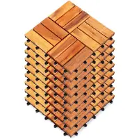Progarden terrassefliser i tre akasie – vannavvisende 30x30 cm (9 stk.)