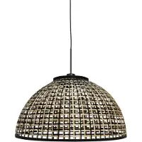 Steinhauer Hengelampe Sparkled Light 4477ZW, flettet bambus, Ø 60 cm