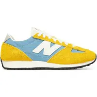 New Balance for woman. U471V1 Yellow leather sneakers 471 (38), Flat, Suede, Laces, Casual, Green