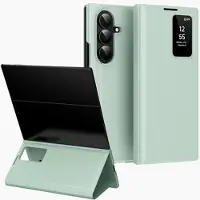 Mtp Products Samsung Galaxy Z TriFold Smart Clear View Flip-etui med kortspor - lysegrønn