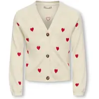 Kids Only Cardigan - Strikk - Viskose - KogDana - Tofu/Barbados - - 7-8 år (122-128) - Cardigan