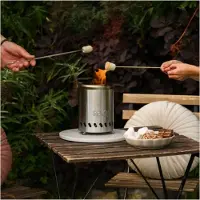 HerQs Smokeless FirePit Mini – sølv