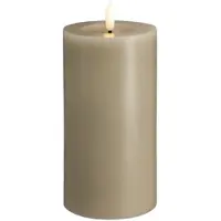 Moods & More LED pillar candle - Melted Kit grey - 74x150 mm
