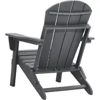 Vevor Adirondack-stol i plast, sett med 2 allværs bærbar sammenleggbar bålstol, utendørs Adirondack-terrassestol med koppholder, med avslappende armlener ergonomisk, for hage, bakgård - grå