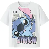 Name It Kids T-skjorte - Noos - NkfFora - Stitch - Bright White - - 6 år (116) - T-skjorte