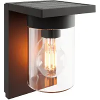 Calex Asti utendørs LED-vegglampe, sensor, IP44, svart