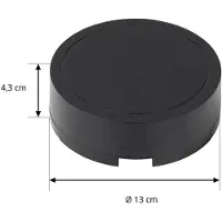 LINDBY LED-driver Lumaro, svart, Ø 13 cm, 100W