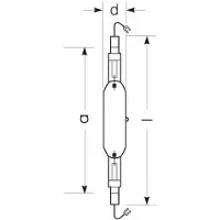 Radium Halogen-metall-damppære K12s 2150W HRI-TS N/XL klar