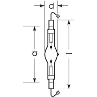 Radium Halogen-metall-damppære K12s 2080W HRI-TS D/S/ECG
