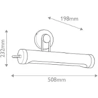 Quintiesse Vegglampe WYNWOOD, bronse, bredde 51 cm, metall, 2 x E27