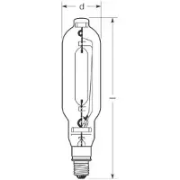 Radium Halogen-metall-damppære E40 2000W HRI-T NSC klar