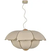 Market Set hengelampe Coquillage, 70 cm kremfarget, lin