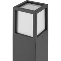 Deko-light Facado II veilampe, høyde 65 cm, kantet, mørkegrå/opal