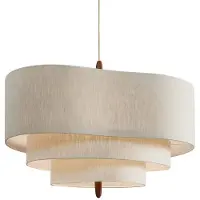 Market Set Pebble tekstil-hengelampe kremfarget Ø 78 cm