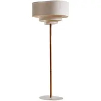 Market Set Pebble tekstil-gulvlampe, kremfarget