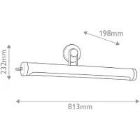 Quintiesse Vegglampe WYNWOOD, bronse, bredde 81 cm, metall, 2 x E27
